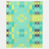blue yellow turquoise yellow and aqua fleecedecke (Vorderseite)