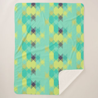 blue yellow turquoise yellow and aqua sherpadecke