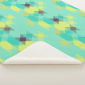 blue yellow turquoise yellow and aqua sherpadecke (3/4)