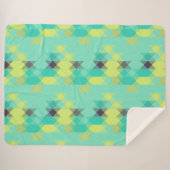 blue yellow turquoise yellow and aqua sherpadecke (Vorderseite (Horizontal))