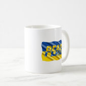 Blue Yellow Ukraine Inspiriert Frieden ohne Krieg Kaffeetasse (VorderseiteRechts)