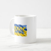 Blue Yellow Ukraine Inspiriert Frieden ohne Krieg Kaffeetasse (Vorderseite Links)