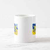 Blue Yellow Ukraine Inspiriert Frieden ohne Krieg Kaffeetasse (Mittel)
