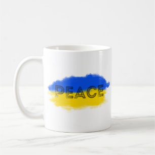 Blue Yellow Ukraine Inspiriert Frieden ohne Krieg Kaffeetasse