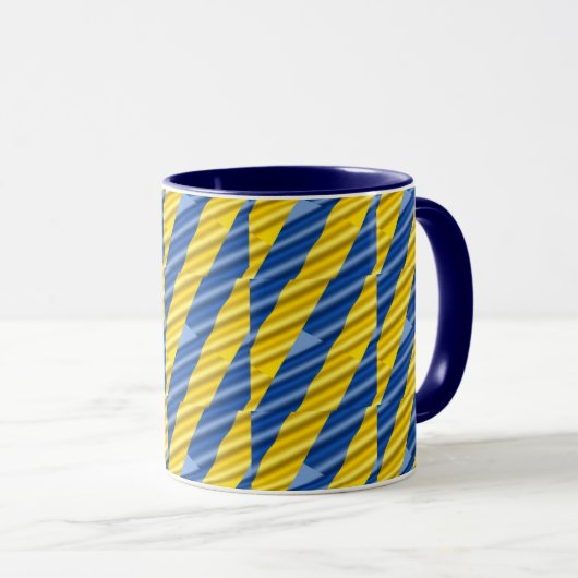 Blue Yellow Ukraine Inspiriert Frieden ohne Krieg Tasse (VorderseiteRechts)