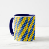 Blue Yellow Ukraine Inspiriert Frieden ohne Krieg Tasse (Vorderseite Links)