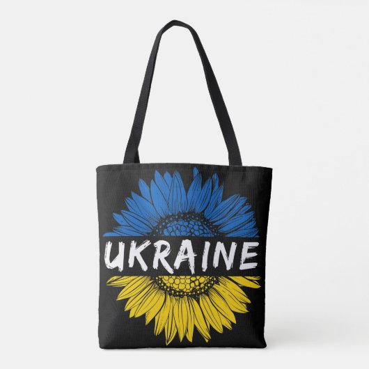 BLUE & YELLOW UKRAINE SUNFLOWER TASCHE (Rückseite)