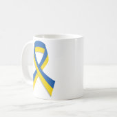 BLUE & YELLOW UKRANIAN RIBBON KAFFEETASSE (Vorderseite Links)