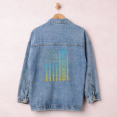 Blue Yellow USA Flag - Decorator Jeansjacke (Hangar)