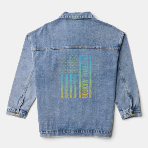 Blue Yellow USA Flag - Externer Prüfer Jeansjacke