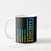 Blue Yellow USA Flag - Franchise Kaffeetasse (Links)
