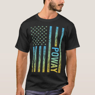 Blue Yellow USA Flag - Poway T-Shirt