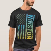 Blue Yellow USA Flag - Winston T-Shirt (Vorderseite)