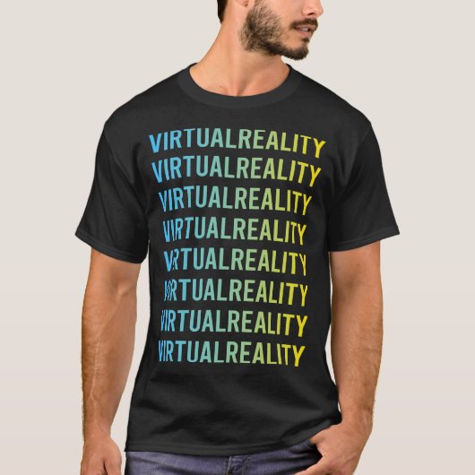 Blue Yellow Virtual Reality VR T-Shirt (Vorderseite)