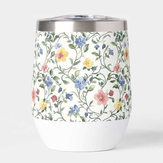 Blue Yellow Watercolor Wildflower (Vorderseite)