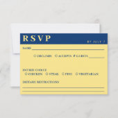Blue & Yellow Wedding RSVP (Vorderseite)