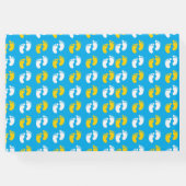 BLUE YELLOW WHITE BABY FEET GÄSTEBUCH (Rückseite)