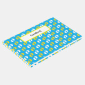 BLUE YELLOW WHITE BABY FEET GÄSTEBUCH (Ecke)