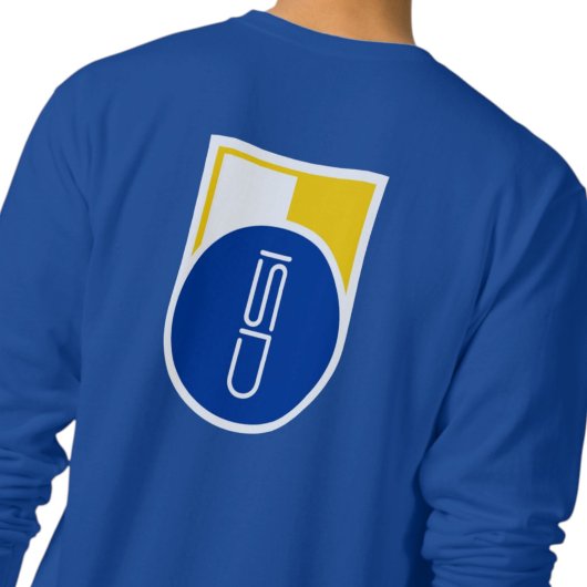 Blue-Yellow White ISD Graphic Logo Crewneck Sweatshirt