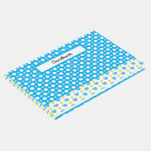 BLUE YELLOW WHITE POLKA DOTS & HEARTS GÄSTEBUCH (Ecke)