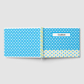 BLUE YELLOW WHITE POLKA DOTS & HEARTS GÄSTEBUCH (Voll)