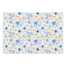 Blue Yellow Wildblumen Boho Baby Brautparty