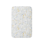 Blue Yellow Wildflower Pattern Badematte (Vorderseite Vertikal)