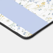 Blue Yellow Wildflower Pattern Custom Name Schreibtischunterlage (Ecke)