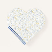 Blue Yellow Wildflower Pattern Notizblock (Vorderseite)