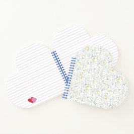 Blue Yellow Wildflower Pattern Notizblock