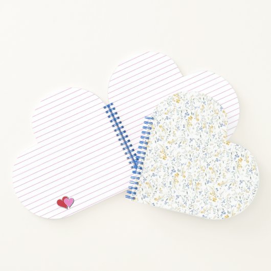 Blue Yellow Wildflower Pattern Notizblock (Innenseite)