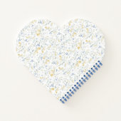 Blue Yellow Wildflower Pattern Notizblock (Rückseite)