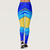Blue Yellow Winter Weihnachten Weihnachten Weihnac Leggings (Rückseite)