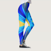 Blue Yellow Winter Weihnachten Weihnachten Weihnac Leggings (Rechts)