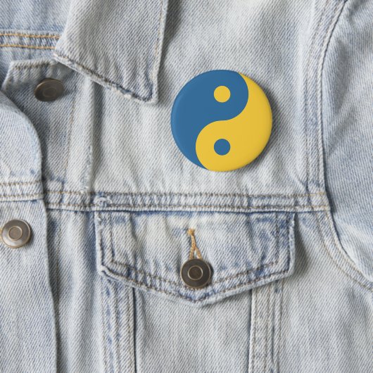 Blue & Yellow Yin und Yang Symbol Design Python Button (Beispiel)
