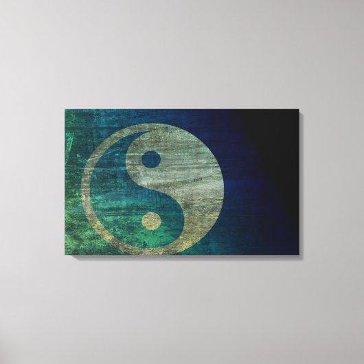 Blue Yin Yang Leinwand (Vorderseite)