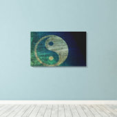 Blue Yin Yang Leinwand (Insitu (Holzboden))
