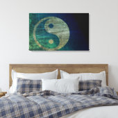 Blue Yin Yang Leinwand (Insitu (Schlafzimmer))