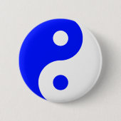 Blue Yin Yang Symbol Button (Vorderseite)