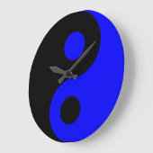 Blue Yin Yang Wall Clock Große Wanduhr (Winkel)
