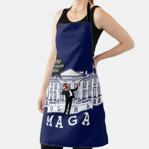 Blue YO TRUMP kommt zurück Ultra MAGA Whitehou Schürze
