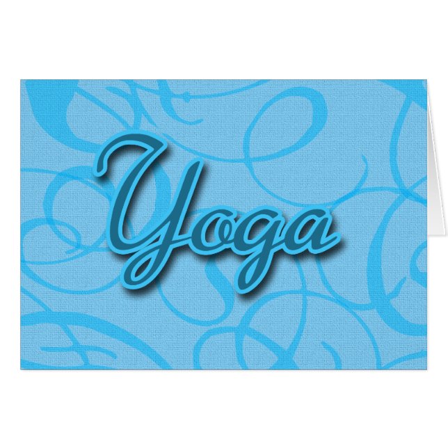 Blue Yoga Blüh Design (Vorderseite (Horizontal))