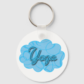 Blue Yoga Blüh Design Schlüsselanhänger