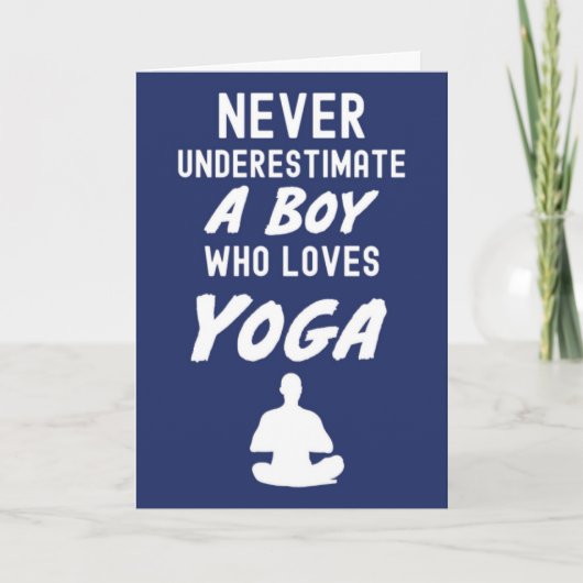 Blue Yoga Cards für Jungen Karte (Vorderseite)