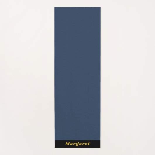 Blue Yoga Modern Mat mit Ihrem Namen Style Yogamatte (Vorderseite)