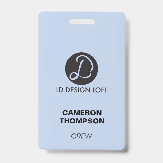 Blue Your logo hier Custom Employee Crew Ausweis (Vorderseite)