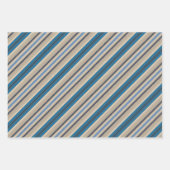 Blue Yuletide Fantasy Wrapping Paper Geschenkpapier Set (Vorderseite 2)