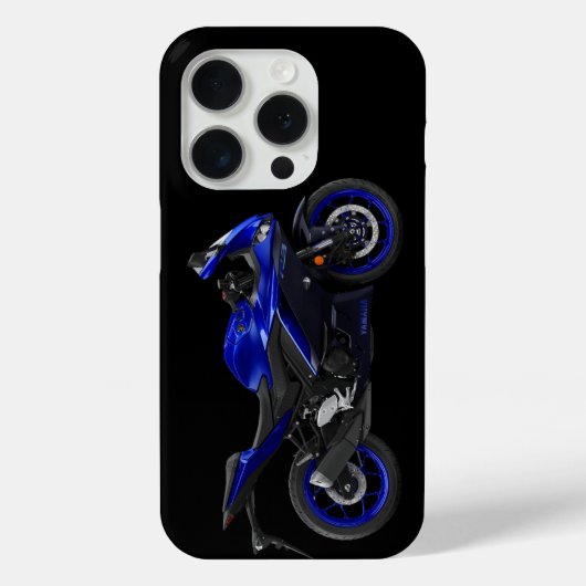 Blue YZF-R3 Sportsbike Motorrad Case-Mate iPhone Hülle (Rückseite)