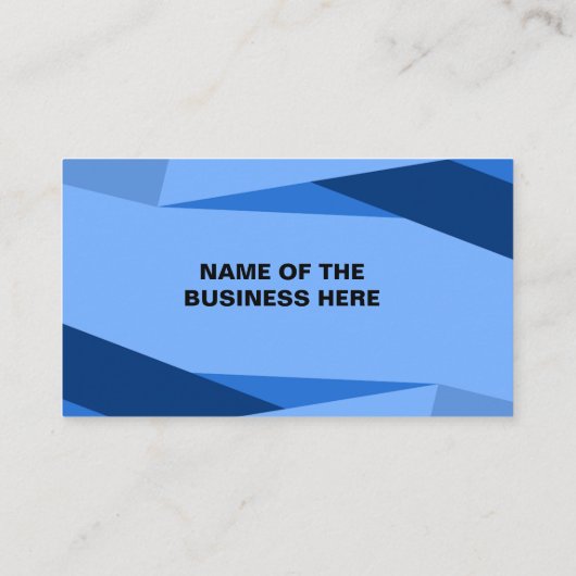 Blue Zazzle Business Card - Individuelles Design Visitenkarte (Rückseite)