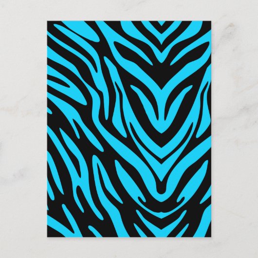 Blue Zebra Abstrakt Postkarte (Vorderseite)
